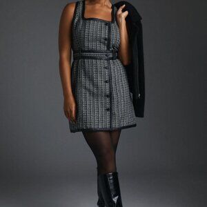 NEW With Tags! Anthropologie Maeve Tweed Mini Dress - Size 16 W Plus - Black